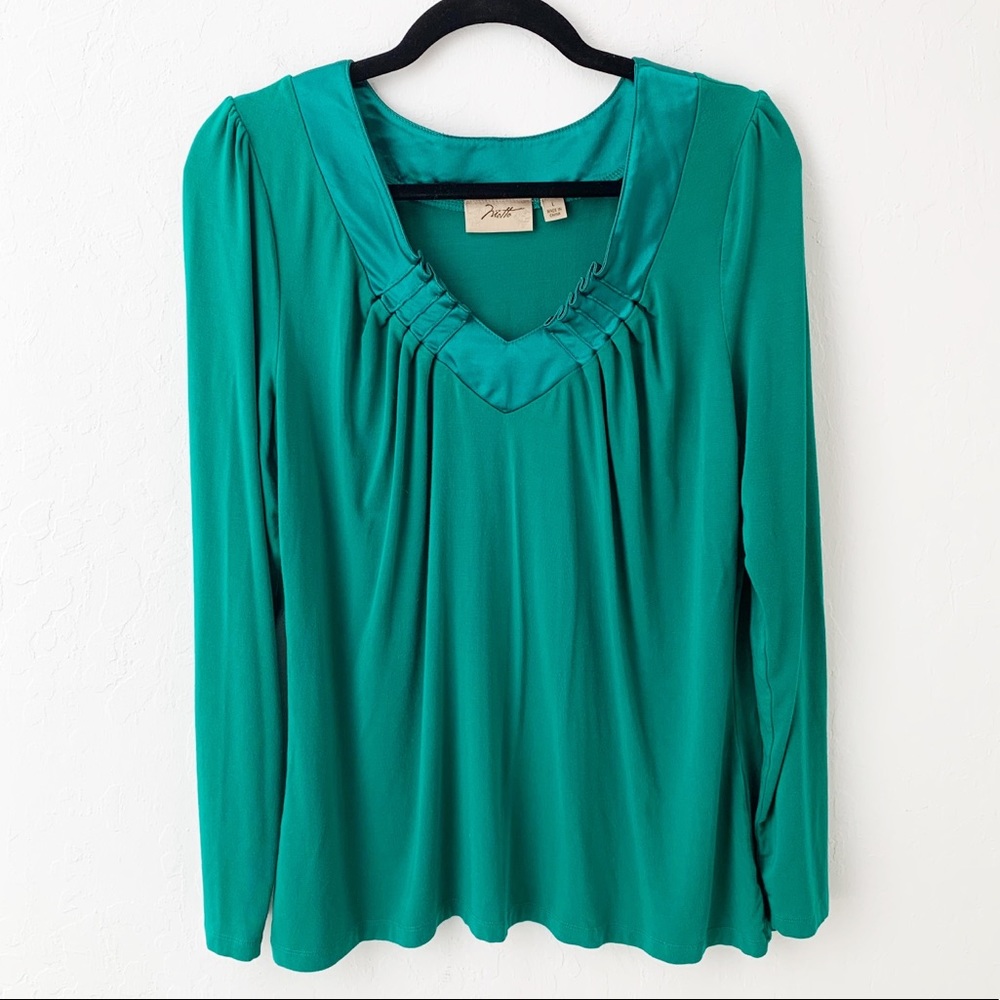 Niotto Blouse Long Sleeve Green